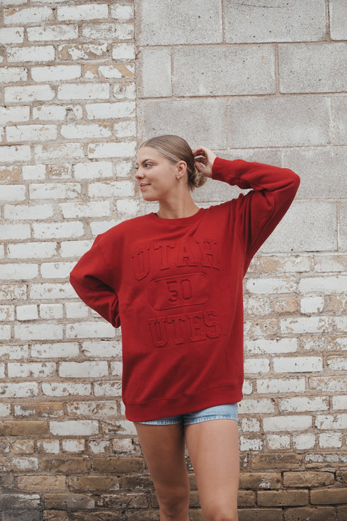 Utah Vintage 81 Embossed Comfort Crewneck