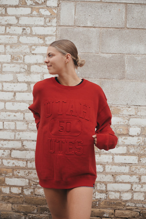 Utah Vintage 81 Embossed Comfort Crewneck