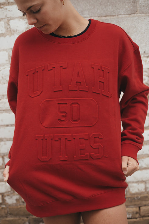 Utah Vintage 81 Embossed Comfort Crewneck
