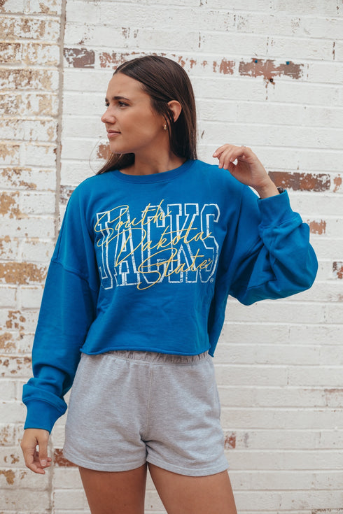 SD State Owens Outline Cropped Longsleeve