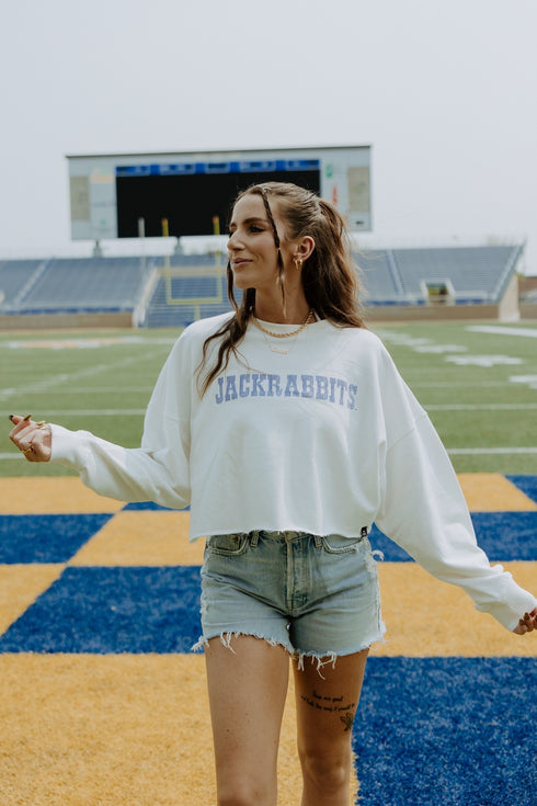 SD State Rhodes Rhinestone Cropped Longsleeve