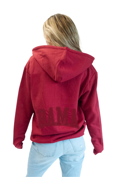 Alabama Tonal Puff Zip Hoodie