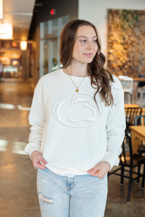 Penn State Logo Embossed Comfort Crew