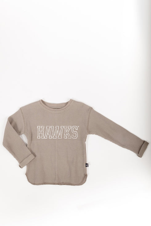 Iowa Oversized Outline Toddler Waffle Crew