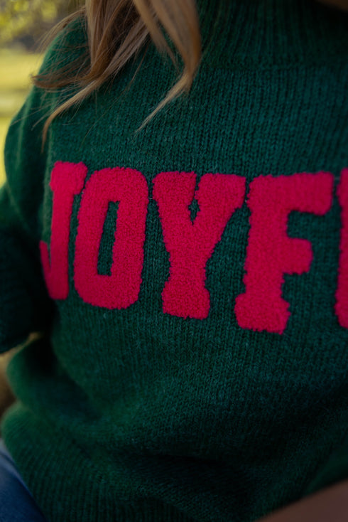 Joyful Varsity Crewneck Sweater