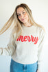 Merry Varsity Crewneck Sweater