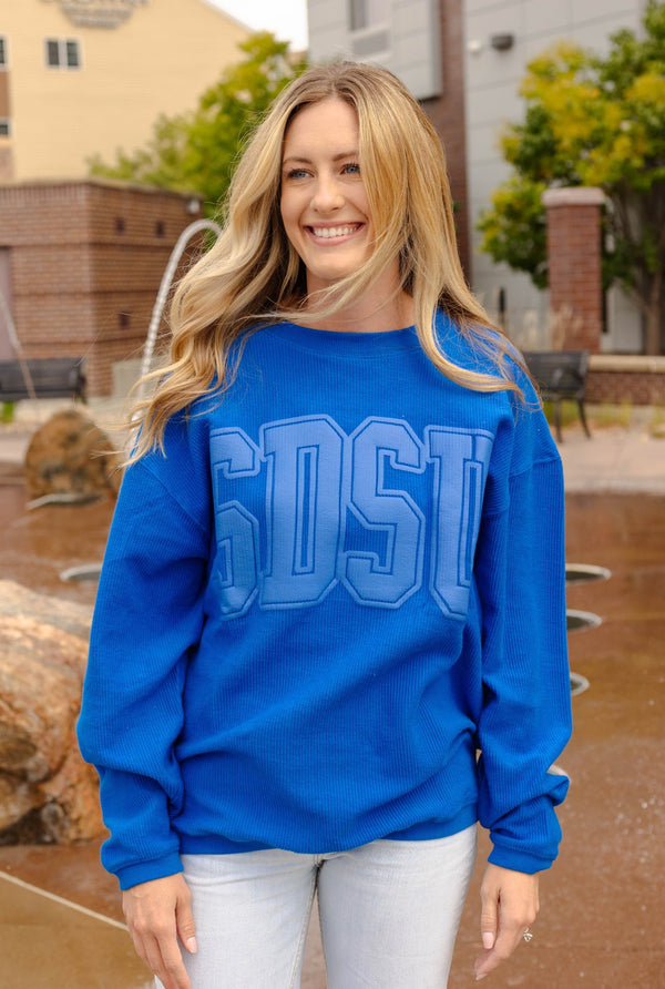 SD State Tonal Puff Corded Crew