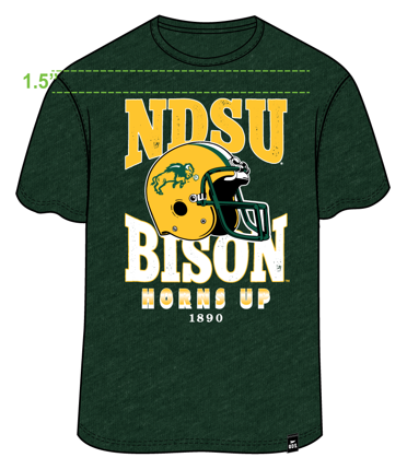 NDSU Murray Hippie Helmet Comfort T-Shirt