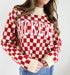 Ohio State Checkerboard Cropped Crew Sweater