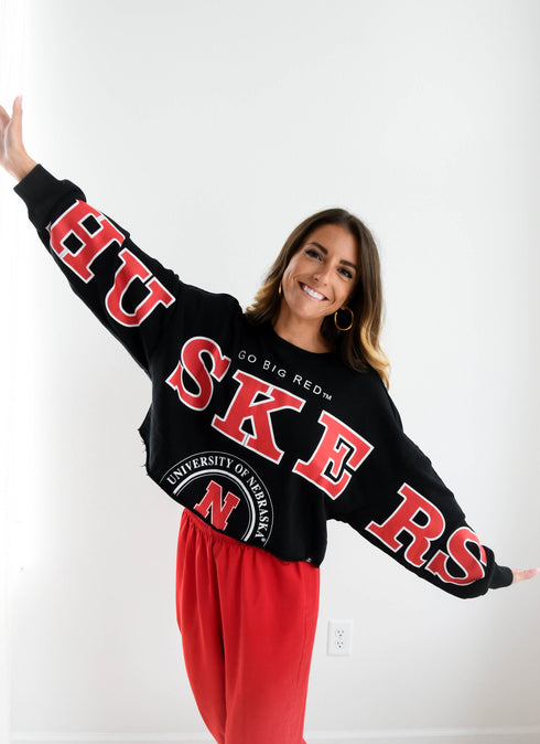 Nebraska Phipps Split Sleeve Cropped Longsleeve
