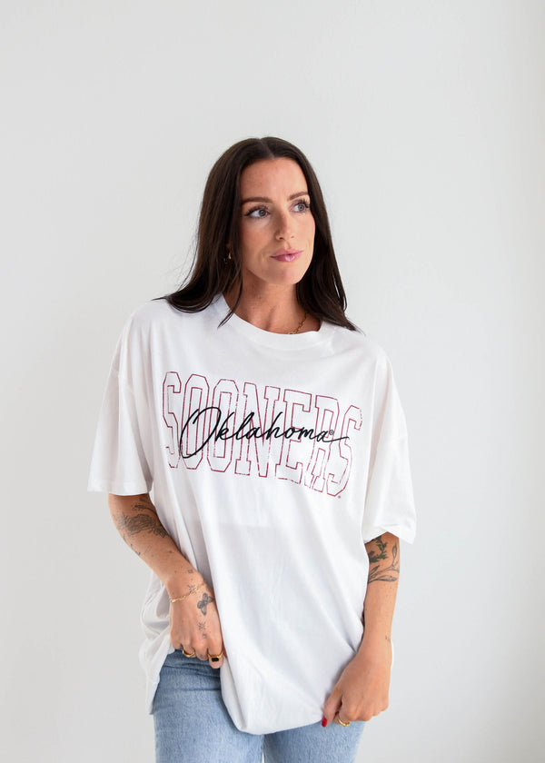 Oklahoma Owens Outline Oversized Band Tee