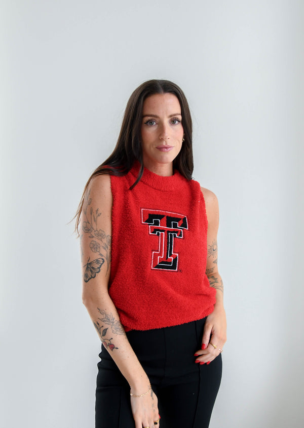 Texas Tech Sweater Tank Cropped Sweater Tank