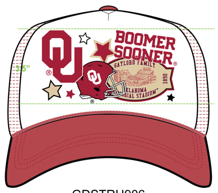 Oklahoma Layer Patch Foam Trucker Hat
