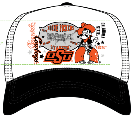 Oklahoma State Layer Patch Foam Trucker Hat