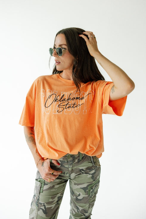 Oklahoma State Owen Outline OS Band Tee