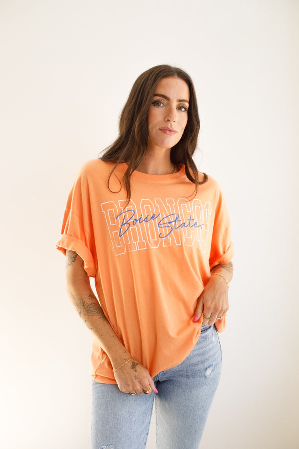 Boise State Owens Outline Oversized Band Tee