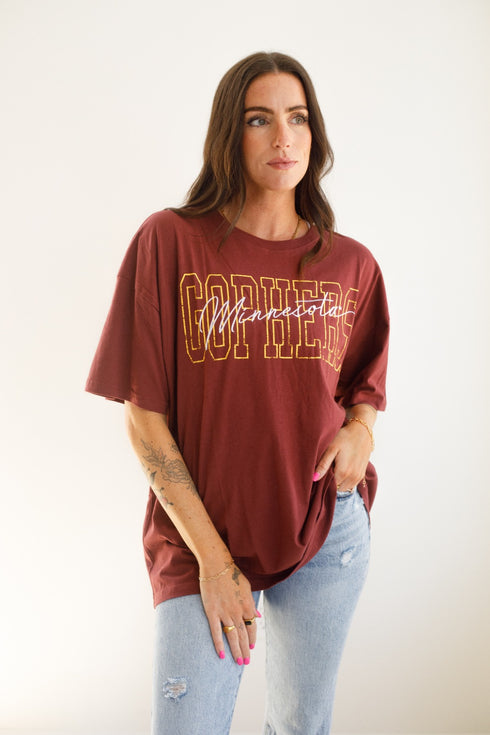 Minnesota Owens Outline Oversized Band Tee