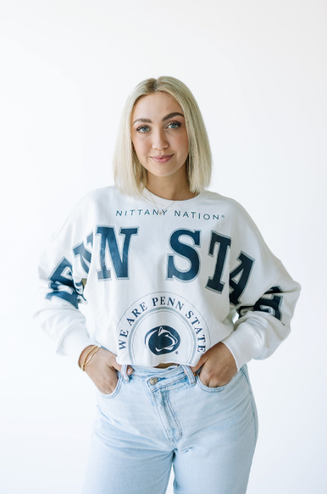 Penn State Phipps Split Sleeve Cropped Longsleeve