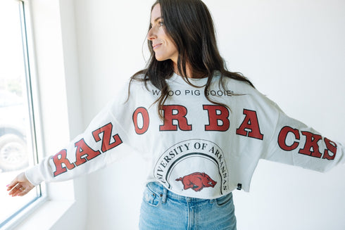 Arkansas Phipps Split Sleeve Cropped Longsleeve