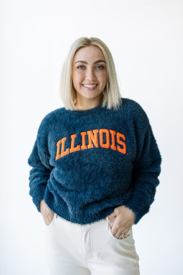 Illinois Eyelash Chenille Eyelash Sweater
