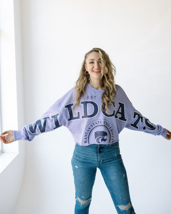 K-State Phipps Split Cropped Longsleeve