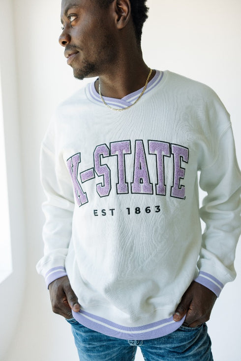K-State Allen Chenille Varsity V-neck