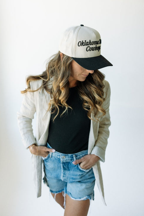 OK State 3D Script Canvas Trucker Hat