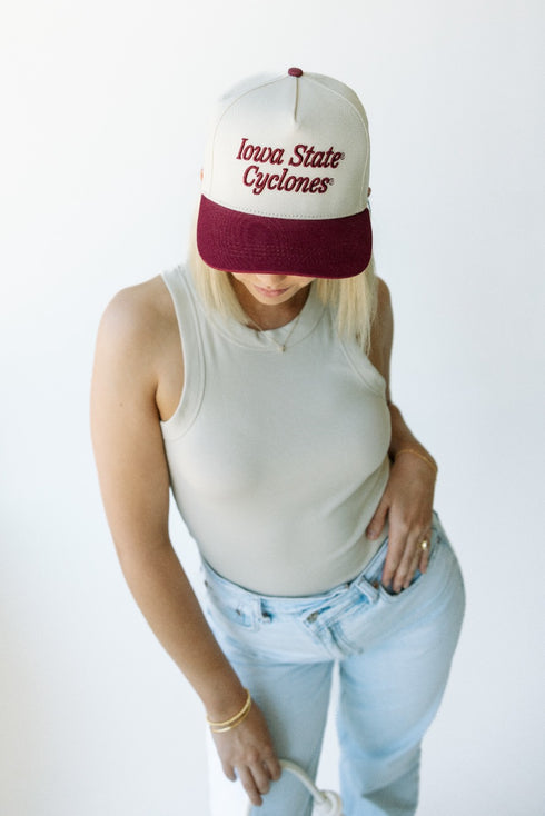 Iowa State 3D Script Canvas Trucker Hat
