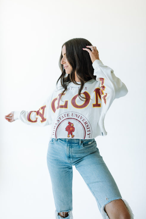 Iowa State Phipps Split Sleeve Cropped Longsleeve