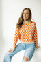 Tennessee Checkerboard Cropped Crew Sweater