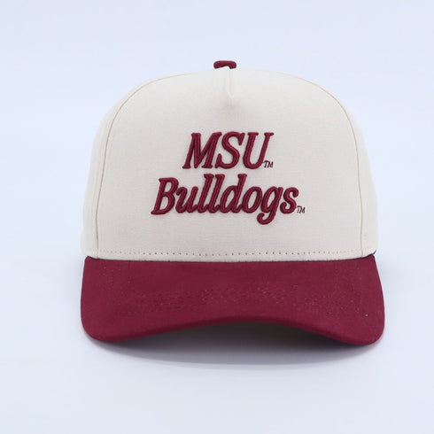 Mississippi State 3D Script 5 Panel Canvas Baseball Hat