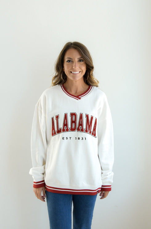 Alabama Allen Chenille Varsity V-neck