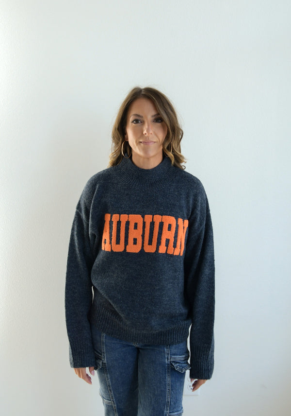 Auburn Varsity Turtleneck Sweater