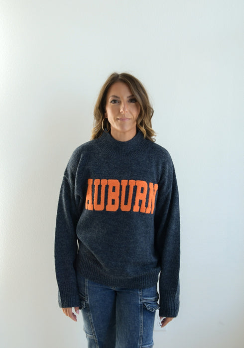 Auburn Varsity Turtleneck Sweater