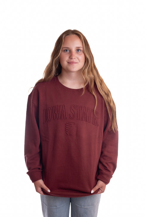 Iowa State Easley Embossed Comfort Crew