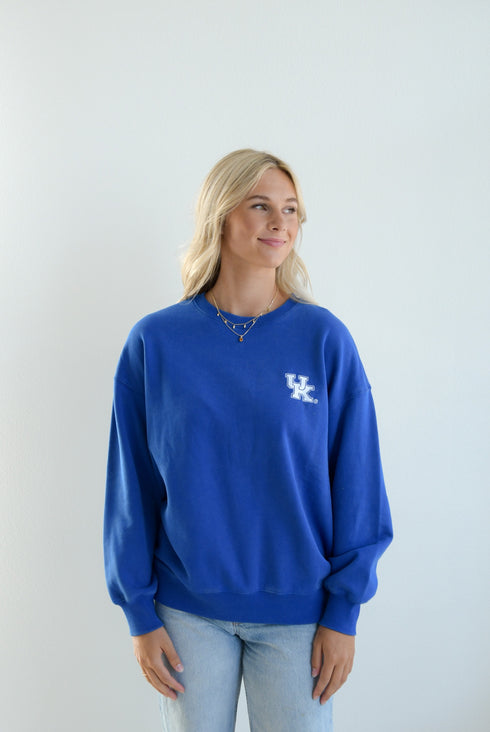 Kentucky Barkley Split Sleeve Lantern Sleeve Crew