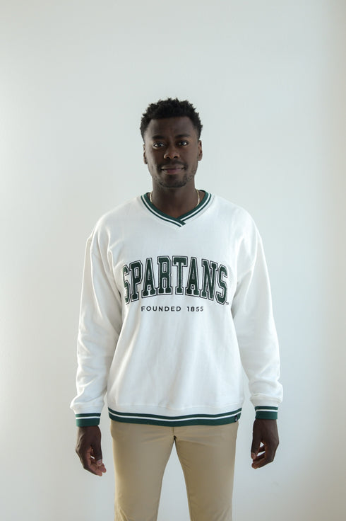 Michigan State Allen Chenille Varsity V-neck Pullover
