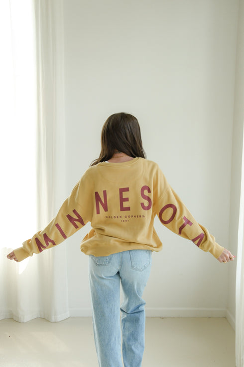 Minnesota Barkley Split Lantern Sleeve Crew