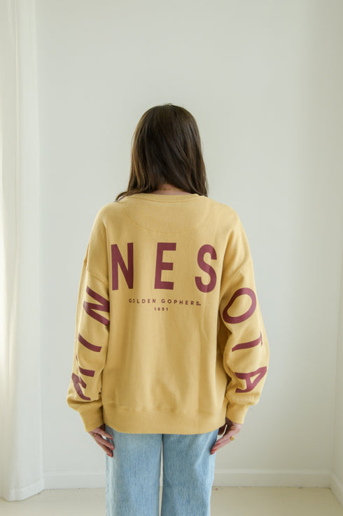 Minnesota Barkley Split Lantern Sleeve Crew