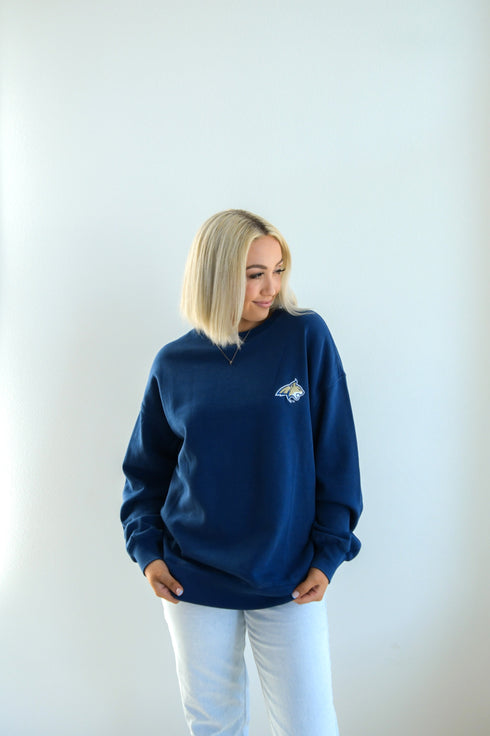 Montana State Barkley Split Lantern Sleeve Crew