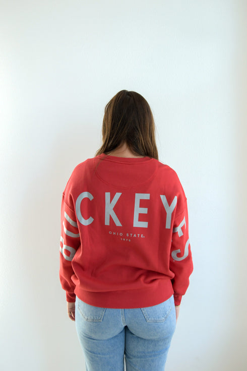 Ohio State Barkley Split Lantern Sleeve Crew