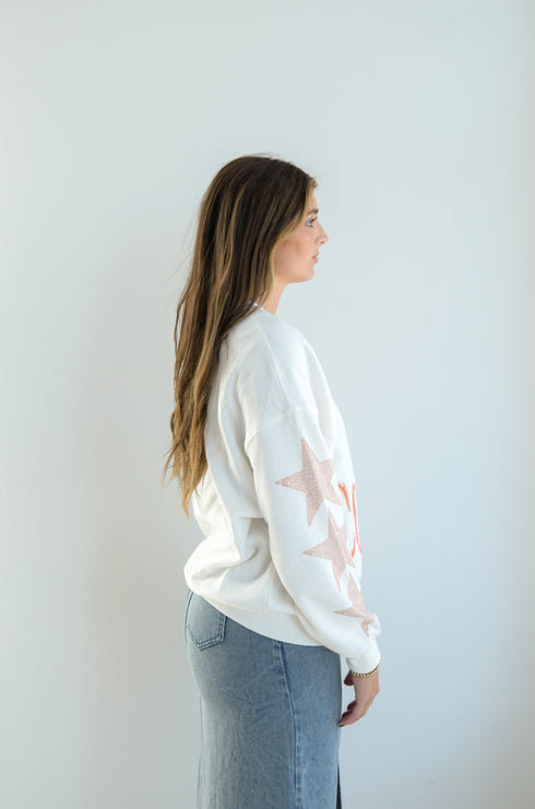 OK State Wynn Star Sleeve OS Fleece Crew