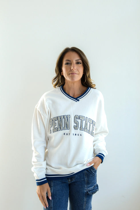 Penn State Allen Chenille Varsity V-neck