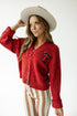 Texas Tech Chenille Patch Cropped Cardigan