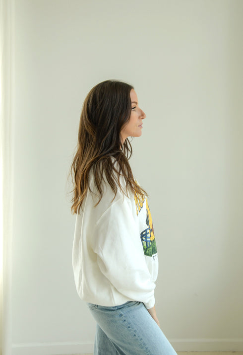 West Virginia Malone Multimedia OS Fleece Crew