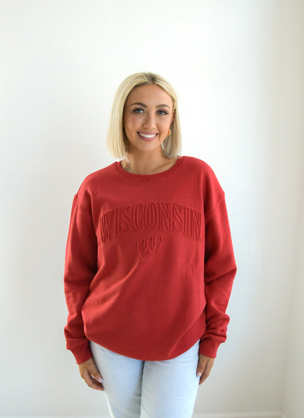 Wisconsin Easley Embossed Comfort Crew