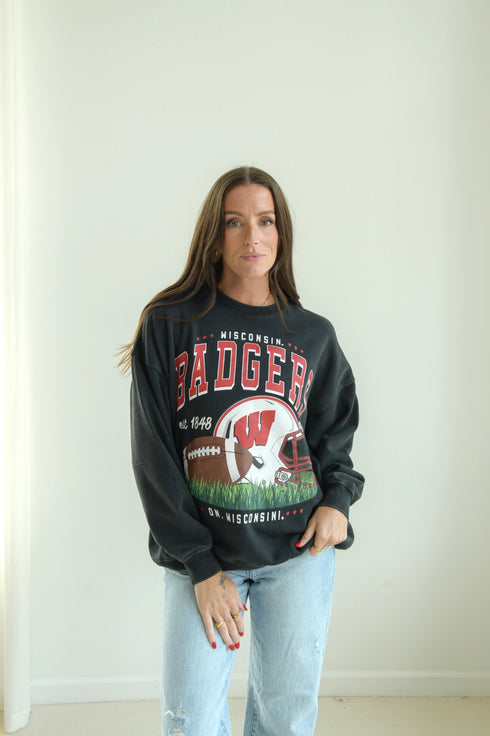 Wisconsin Malone Multimedia OS Fleece Crew
