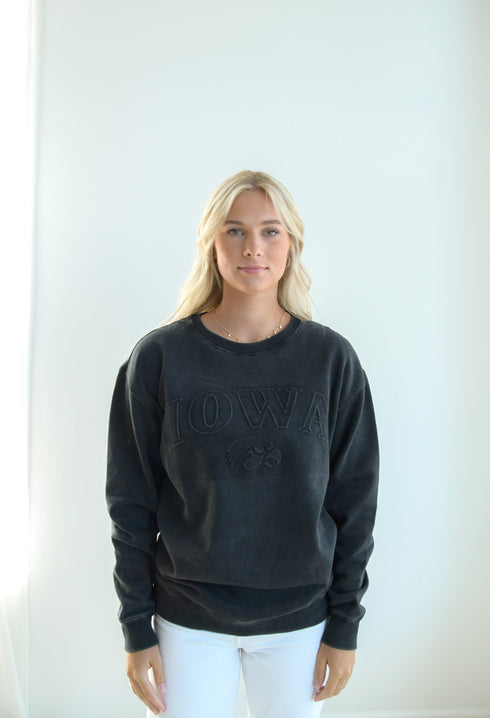 Iowa Easley Embossed Comfort Crew