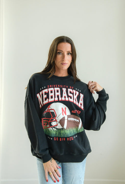 Nebraska Malone Multimedia OS Fleece Crew