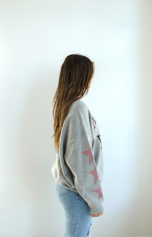 Nebraska Wynn Star Sleeve OS Fleece Crew